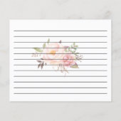 レシピカードブライダルシャワーピンクフローラ結婚ズ (裏面)