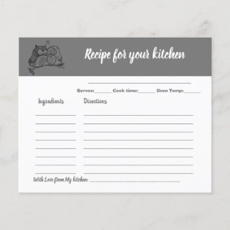 レシピカードブライダルシャワーフールズラブフライヤー チラシ