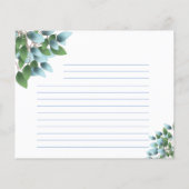 レシピカードブライダルシャワーユーカリプタス チラシ (裏面)