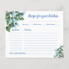 レシピカードブライダルシャワーユーカリプタス チラシ