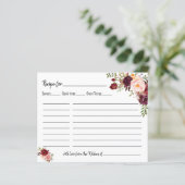 レシピカードブライダルシャワー結婚のマーサラーカード (スタンド正面)