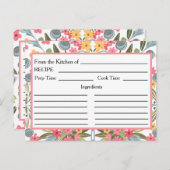 レシピカードブルーピンクフローラのキッチンから ポストカード (正面/裏面)