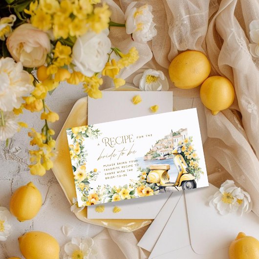 レシピカードポジターノアマルフィヴェスパブライダルシャワー エンクロージャーカード