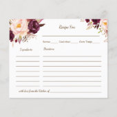 レシピカードマルサラフラワーズブライダルシャワー (正面)