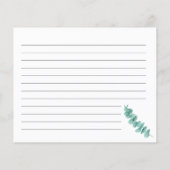 レシピカードユーカリプスグリーンブライダルシャワー (裏面)