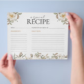 レシピカードヴィーノウィーブーズフローラブライダルシャワー チラシ (手)