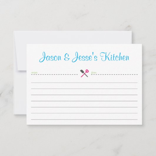 レシピカード又は引っ越し祝いパーティー (正面)