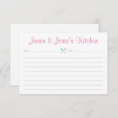 レシピカード又は引っ越し祝いパーティー エンクロージャーカード (正面/裏面)