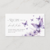 レシピカード彼与え私蝶ブライダルシャワー エンクロージャーカード (正面)