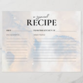 レシピカード彼女はクラウド上にある9ブライダルシャワーゲーム チラシ (正面)