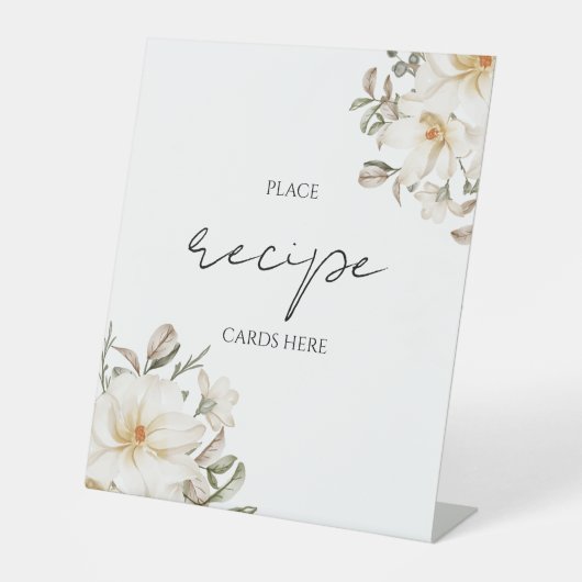 レシピカード標識ブライダルシャワー 台座サイン (正面)