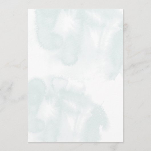 レシピカード水彩緑色赤ちゃんシャワーゲーム 招待状 (裏面)