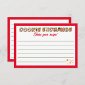 レシピカード用クリスマスクッキー交換パーティー (正面/裏面)