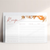 レシピカード秋インラブブライダルシャワーパンプキン 招待状