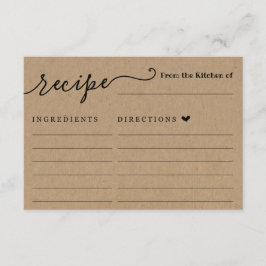 レシピカード素朴の背景 招待状