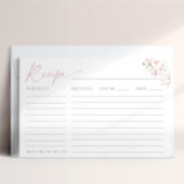 レシピカード花嫁赤面ピンク野草花 招待状