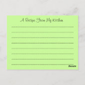 レシピカード葉書デザインから共有Favレシピ ポストカード (裏面)