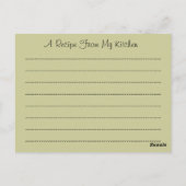 レシピカード葉書デザインと共有FAVレシピ ポストカード (裏面)