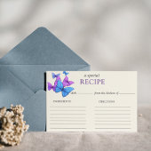 レシピカード蝶ブライダルシャワーゲーム チラシ