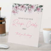 レシピカード記号 |ピンクフローラブライダルシャワー 台座サイン (インサイチュ)