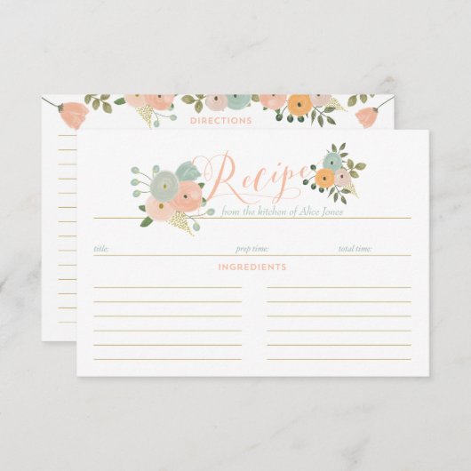 レシピカード (正面/裏面)