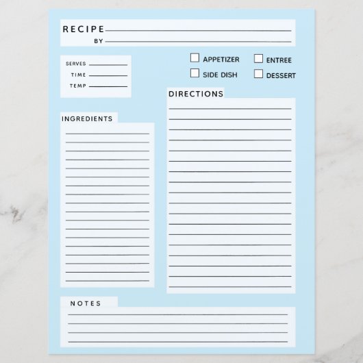 レシピカード (裏面)