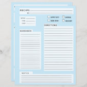 レシピカード (正面/裏面)