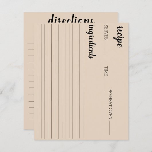 レシピカード (正面/裏面)