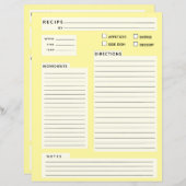 レシピカード (正面/裏面)