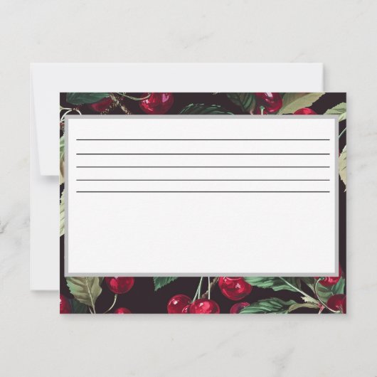 レシピカード(さくらんぼの背景) (裏面)