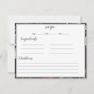 レシピカード(さくらんぼの背景)