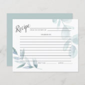 レシピカード |ほこりっぽい青い水色ユーカリ (正面/裏面)