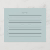 レシピカード |ほこりっぽい青い水色ユーカリ (裏面)