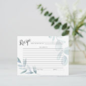 レシピカード |ほこりっぽい青い水色ユーカリ ポストカード (スタンド正面)