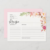 レシピカード – アンティークバラブライダルシャワーレシピ ポストカード (正面/裏面)