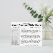 レシピカード インビテーションポストカード (スタンド正面)