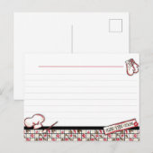 レシピカード。キスザ調理師 ポストカード (正面/裏面)