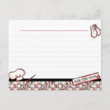 レシピカード。キスザ調理師