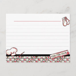 レシピカード。キスザ調理師 ポストカード