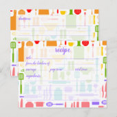 レシピカード |キッチンカラフルツール ポストカード (正面/裏面)