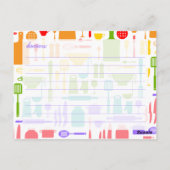 レシピカード |キッチンカラフルツール ポストカード (裏面)