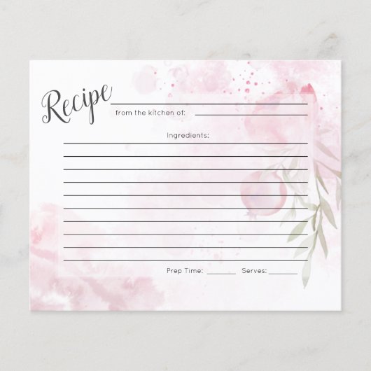 レシピカード |パステルダスティピンクローズ&ローズヒップ (正面)