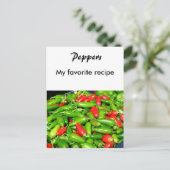 レシピカード – ピーマン ポストカード (スタンド正面)