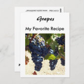 レシピカード - ブドウ ポストカード (正面/裏面)