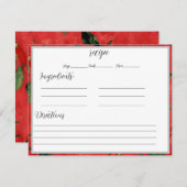 レシピカード（ホット・チリー付き） (正面/裏面)