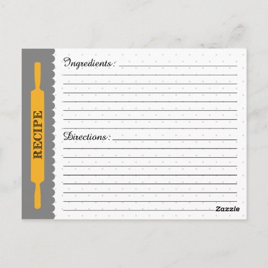 レシピカード ポストカード (裏面)