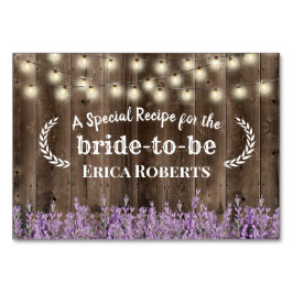 レシピカード | ラベンダーフローラ素朴ウッド テーブルナンバー