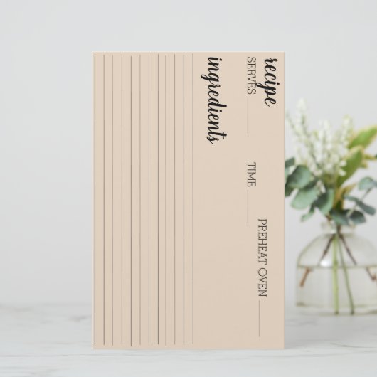 レシピカード 便箋 (スタンド正面)