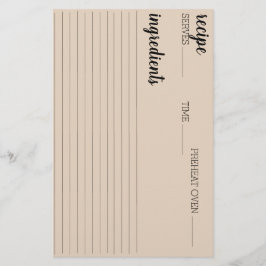 レシピカード 便箋