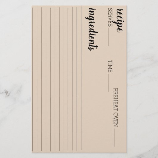 レシピカード 便箋 (正面)